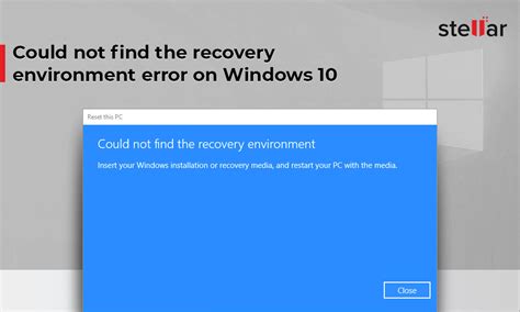 Fix Could Not Find The Recovery Environment In Windows Riset