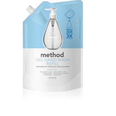 Method Gel Hand Soap Refill Sea Mineral Scent 34 Fl Oz 10055 Ml