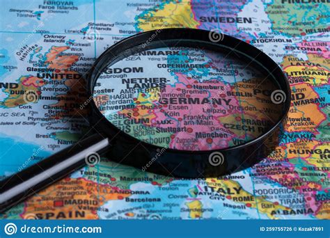 Map Germany Magnifying Glass 259755726 