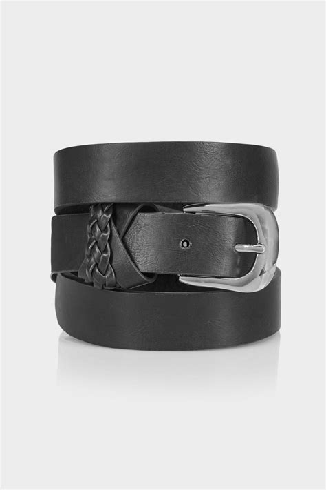 Black Braided Belt Yours Clothing