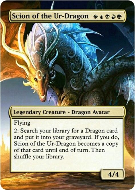 Scion Of The Ur Dragon Altered Full Art Mtg Magic Commander Edh