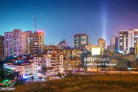 Urban Night Skyline Dhaka Bangladesh Photos And Premium High Res