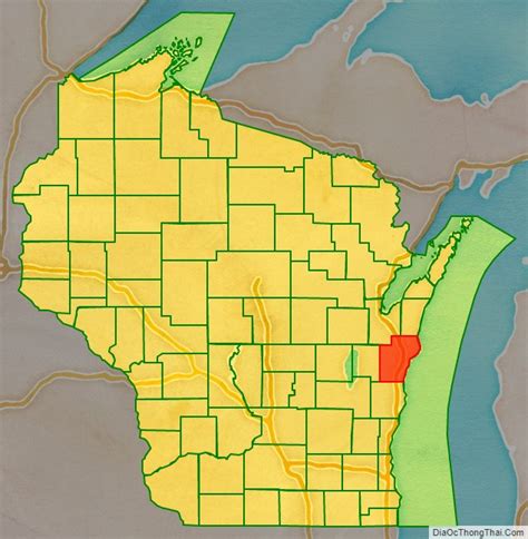 Map Of Manitowoc County Wisconsin