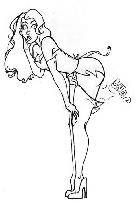 You can use our amazing online tool to color and edit the following pin up coloring pages. Pinup Poison Ivy BW by SilverTallest on DeviantArt
