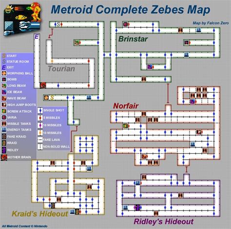 Metroid Nes 100 Map Rmetroid