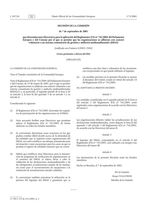 Cadernos do doesc de 28/07/2021: L 247/24 ES 17.9.2001 Diario Oficial de las Comunidades ...
