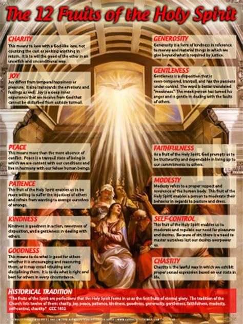 The Twelve Fruits Of The Holy Spirit Explained Poster Catholic To The