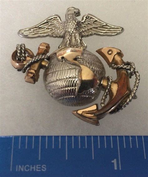 Usmc Marine Corps Eagle Globe Anchor Officer Dress Collar Ega Sterling