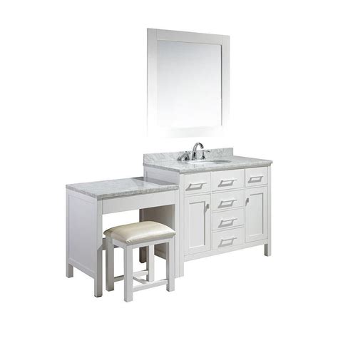42 inch vanities farmhouse bathroom bath the home depot. Design Element London 42 inch Single Vanity and Make-Up ...