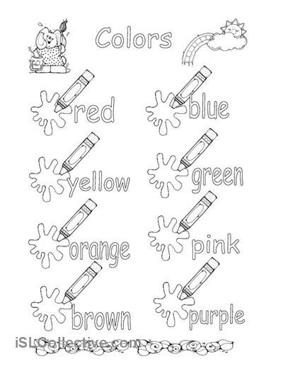 16 Beginner English Worksheets Colors