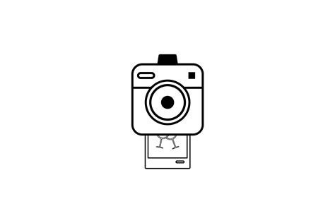 Polaroid Camera Party Icon Outline Graphic By Archshape · Creative Fabrica