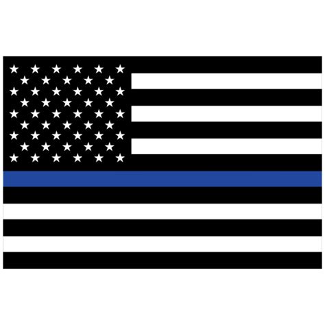 The Thin Blue Line Us Flag Sticker