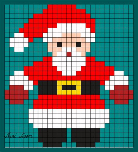 dessin pixel facile noel  Les dessins et coloriage