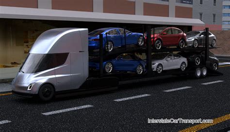 Tesla Semi Car Hauler Concept Unveiled Interstate Car Transport