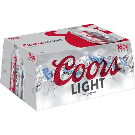 Coors Light Lager Beer 24 Pack 16 Fl Oz Aluminum Bottles 42 Abv