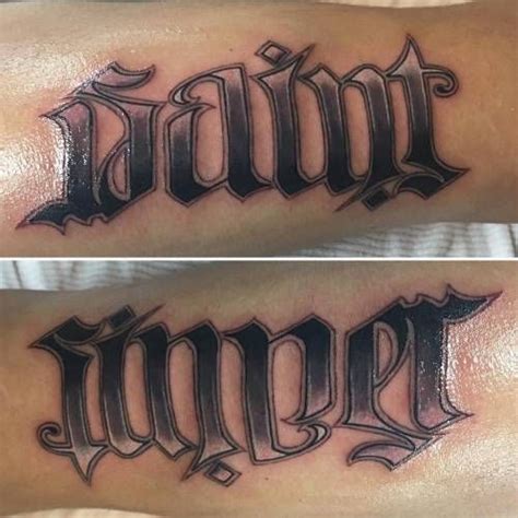 27 Ambigram Tattoo Designs That Will Make You Flip ...