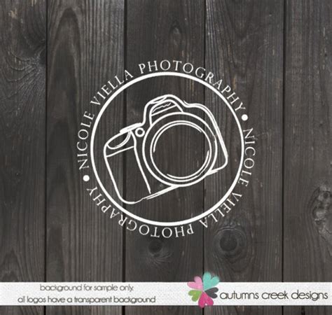 Photography Logo Camera Watermark For Photos Hand Drawn