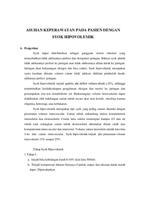 (DOC) ASUHAN KEPERAWATAN PADA PASIEN DENGAN SYOK