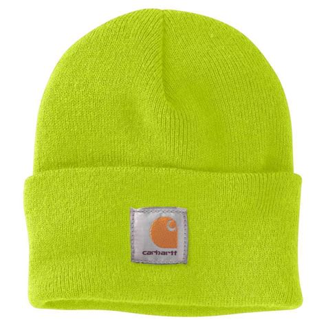 Carhartt Mens Ofa Brite Lime Acrylic Hat Liner Headwear A18 Blm The