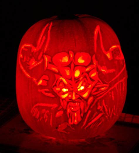 The Devil From Legend Pumpkin Carving Pumpkin Carvings Haunted