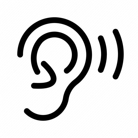 Ear Hearing Listen Music Sound Icon Download On Iconfinder