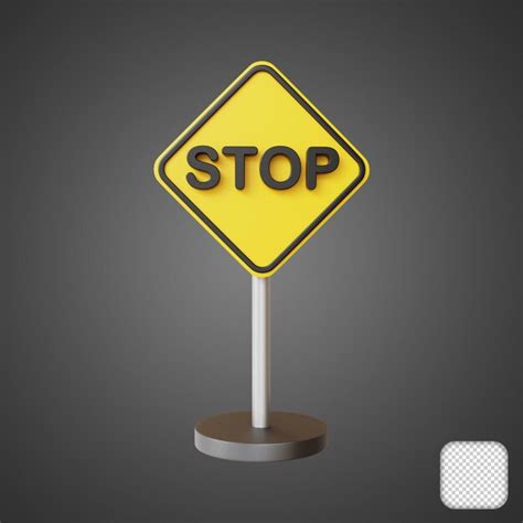Premium Psd Stop Sign Road Sign Traffic 3d Illustration