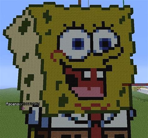 Spongebob Pixel Art Minecraft Map