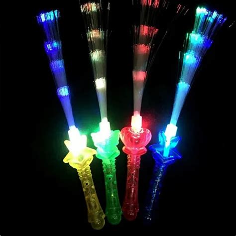 40cm Led Glow Stick Fiber Blinking Sticks Light Up Wands Festival