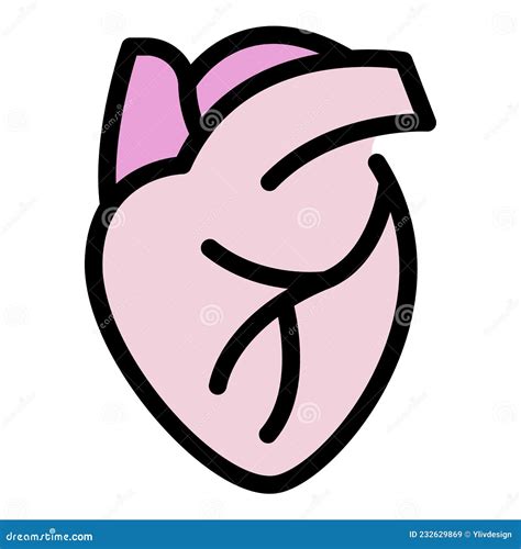 Organ Human Heart Icon Color Outline Vector Stock Vector Illustration