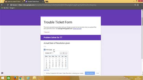 The ticket is created or updated on the remedy trouble ticket system. Trouble Ticket_Form - YouTube