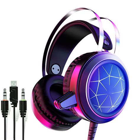 Wired Gaming Headset Surround Stereo Led Headphone With Mic For Pc