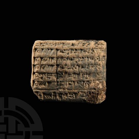 Sold Price Old Babylonian Cuneiform Tablet November 2 0121 1000 Am Gmt