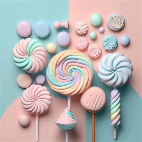 Premium Photo Colorful Pastel Sweet Candy Background