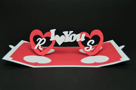 This is probably my most popular pop up card. Twisting Hearts Pop Up Card Template