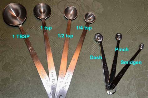 One teaspoon as a unit of culinary measure is 1/3 tablespoon, that is, ~4.93 ml. What is a Pinch, Dash or Smidgen? • Apron Free Cooking