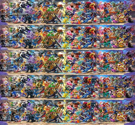 "Everyone is Here!" Smash Ultimate Banner Comparison : smashbros