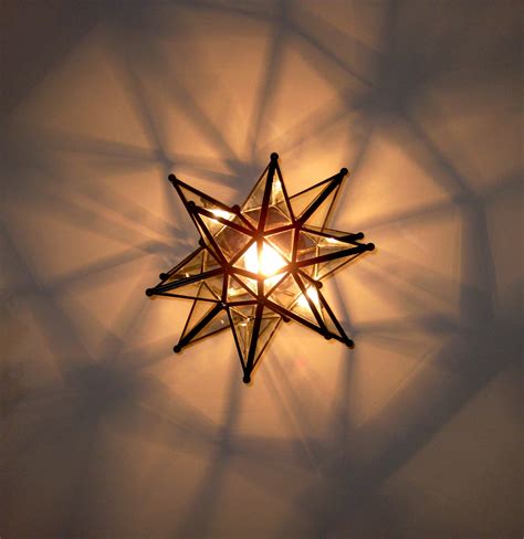 Large Glass Star Pendant Light Superior Moravian Star Hanging Light