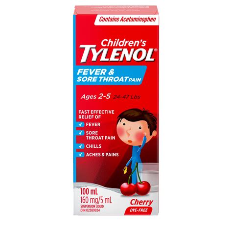 Childrens Tylenol Acetaminophen Suspension Liquid Fever And Sore