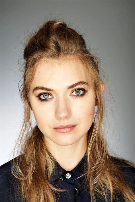 Imogen Poots Celebrity Simple Background Blonde Blue Eyes Looking At Viewer Wallpaper