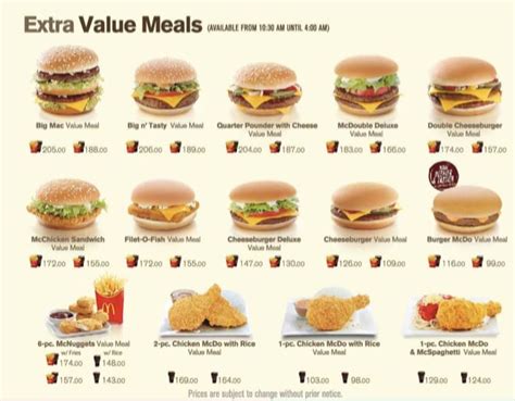Copyright © 2017 all rights reserved by mcdonald's™. McDonald's Menu, Menu for McDonald's, Guadalupe, Makati ...