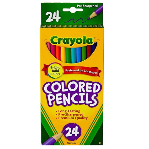 Crayola Colored Pencils 24 Colors Per Box Set Of 6 Boxes