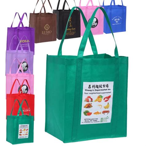 100pcs Customized Eco Friendly Reusable Shopping Bags Environmentally