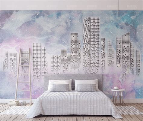 City Wallpaper Modern Wall Mural For Livingroom Cafe Entryway And