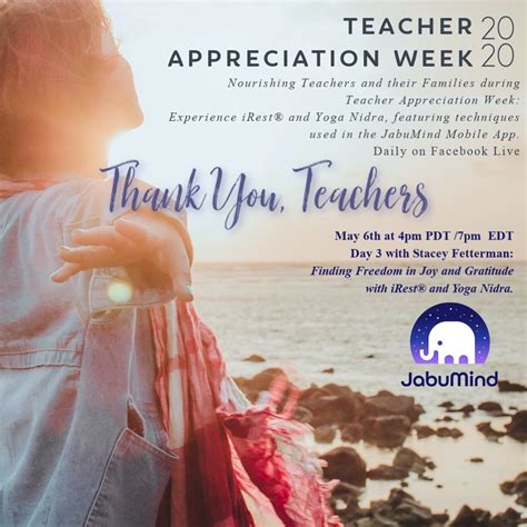 Join Us Today For Our Third In Our Teacher Appreciation Series Finding Freedom In Joy And