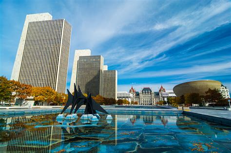 Empire State Plaza And New York State Capitol In Albany