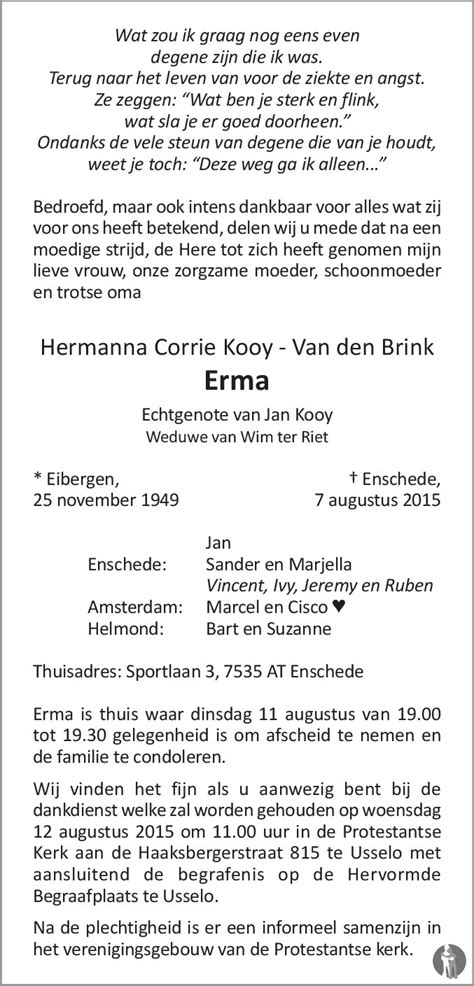 Hermanna Corrie Erma Kooy Van Den Brink 07 08 2015