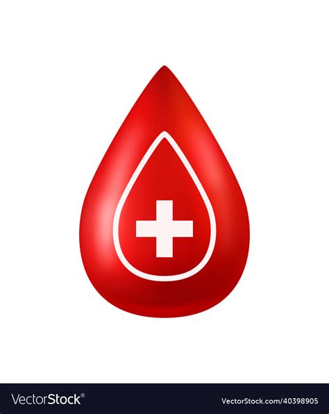Blood Drop Cross Composition Royalty Free Vector Image