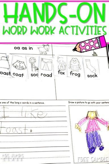 Hands On Word Work Activities For Phonics Lessons Great For