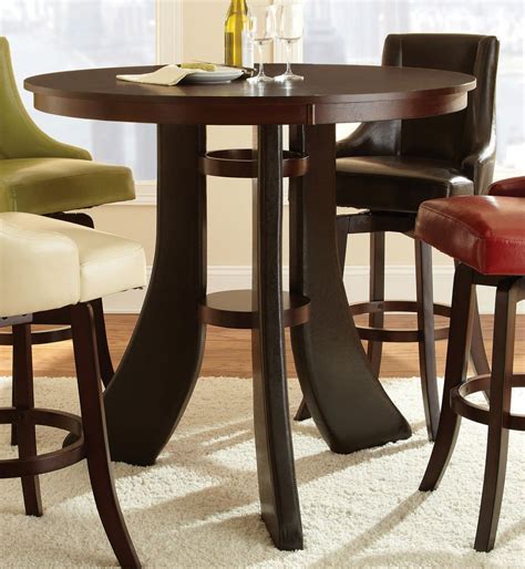 Its lower section is antique white, while the top displays a weathered oak finish. 100+ Round Bar Tables and Stools - Cool Storage Furniture ...