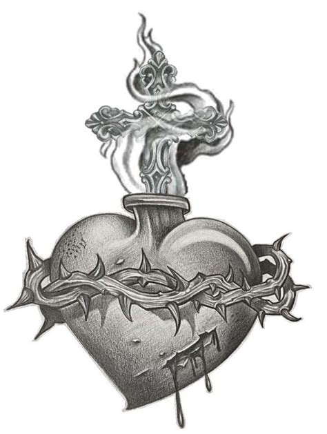 Jesus Tattoo Design Heart Tattoo Designs Tattoo Design Drawings